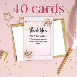 Custom Thank You Cards for Postmark Orders – 2x3" Matte Finish